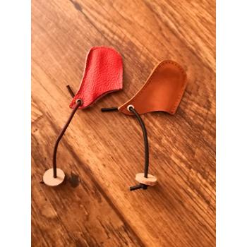 Leather string holder