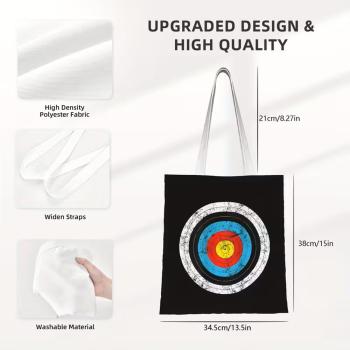 Canvas bag with an archery pattern
